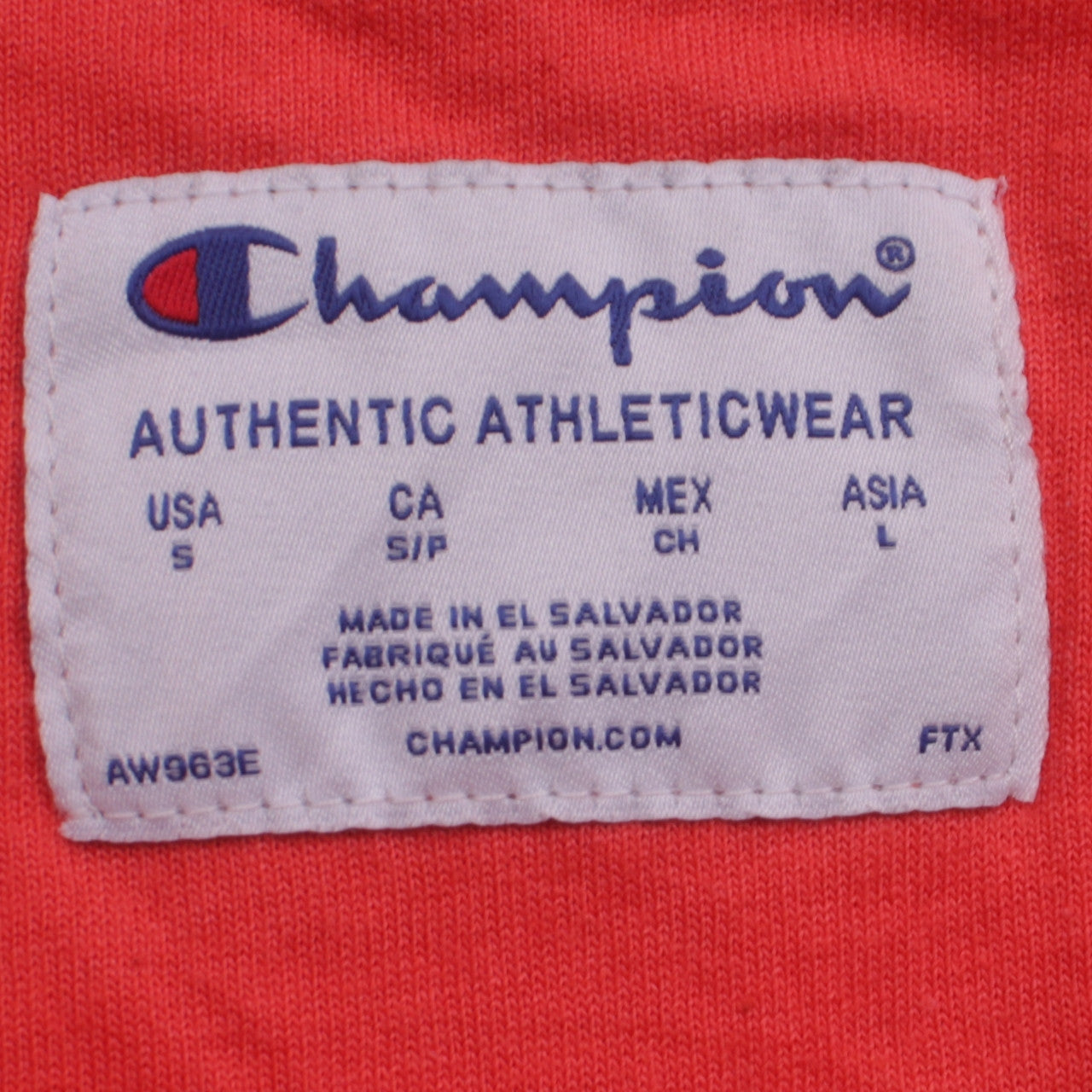 Champion Men's Red Crew Neck Pullover Sweatshirt Size S