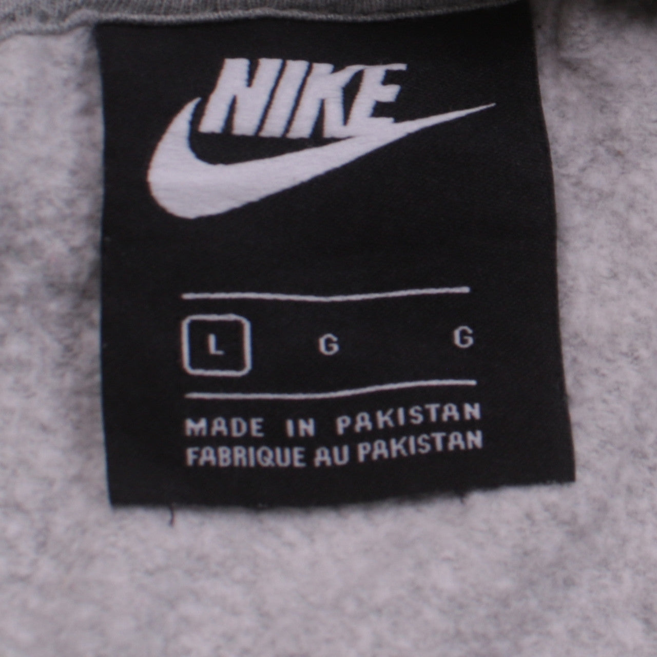 Nike Men's Grey Pullover Hoodie Size L Regular Fit Sportswear