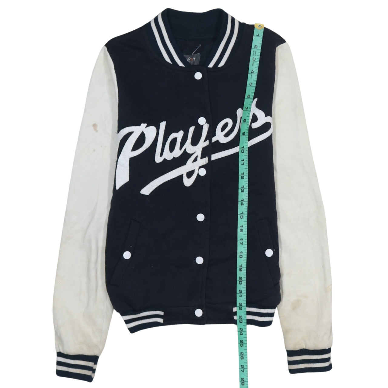 Apricot Womens Navy & White Varsity Full Zip Sweatshirt S/M
