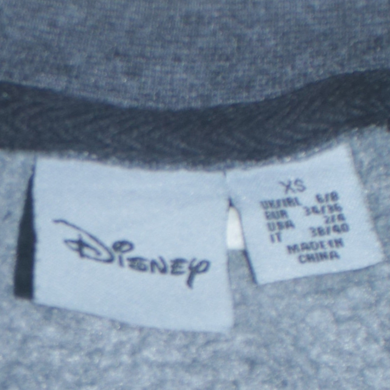 Disney Womens Grey Mickey Mouse Pullover Sweatshirt XS