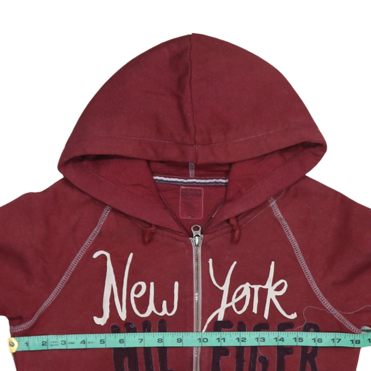 Tommy Hilfiger Men's Red Full Zip Hoodie Size L