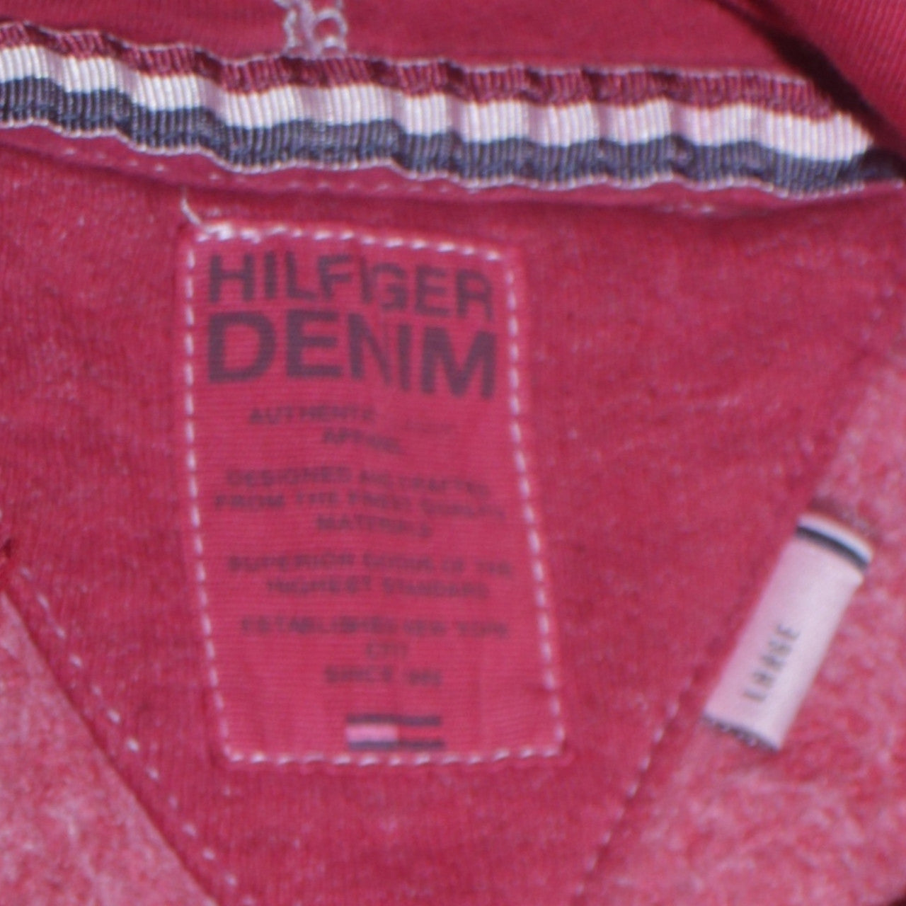 Tommy Hilfiger Men's Red Full Zip Hoodie Size L