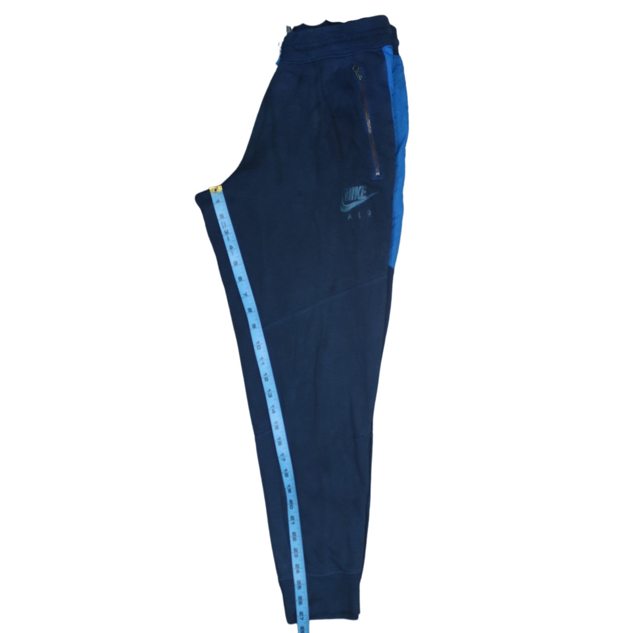 Nike Men's Blue Air Jogger Sweatpants S Regular Fit Fleece Tapered