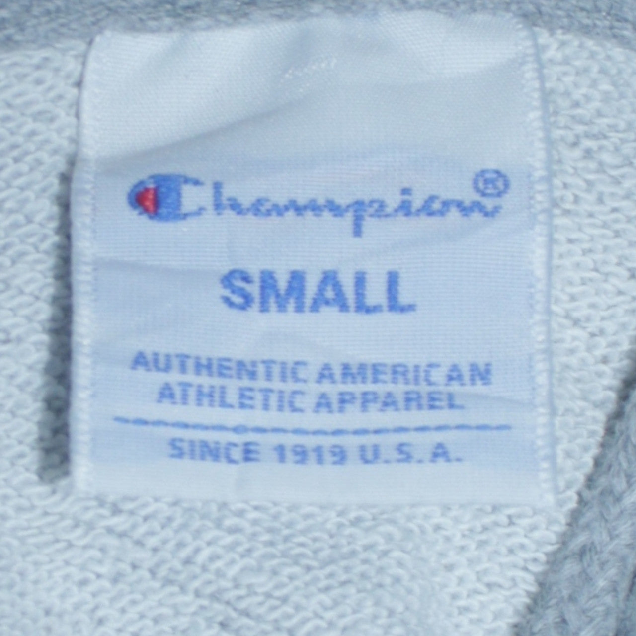 Champion Men's Grey Small Pullover Hoodie with Logo Print