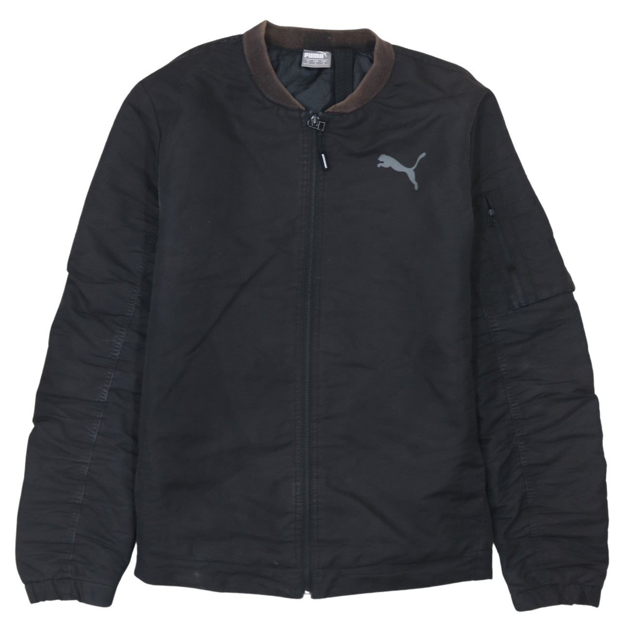 Puma Men's Black Small Bomber Jacket Full Zip Casual