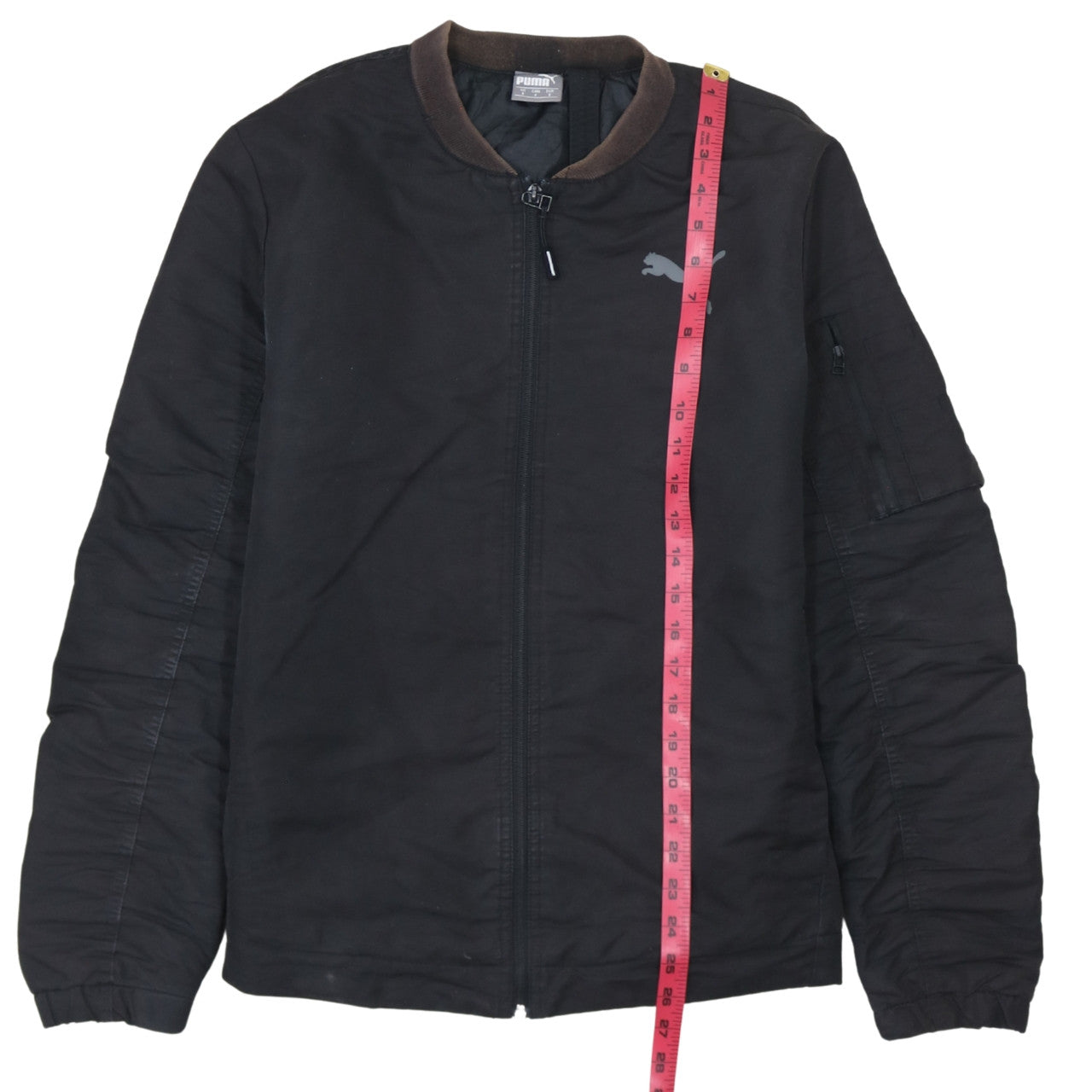 Puma Men's Black Small Bomber Jacket Full Zip Casual