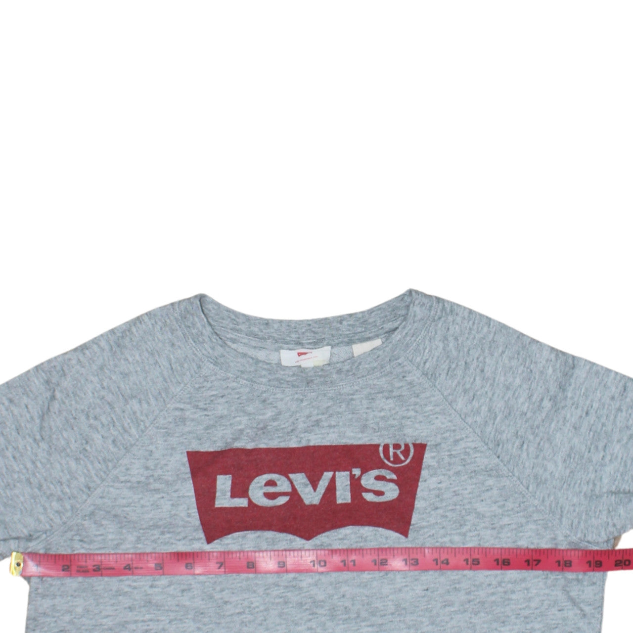 Levi's Men's Grey Logo Crew Neck Pullover Sweatshirt Size S