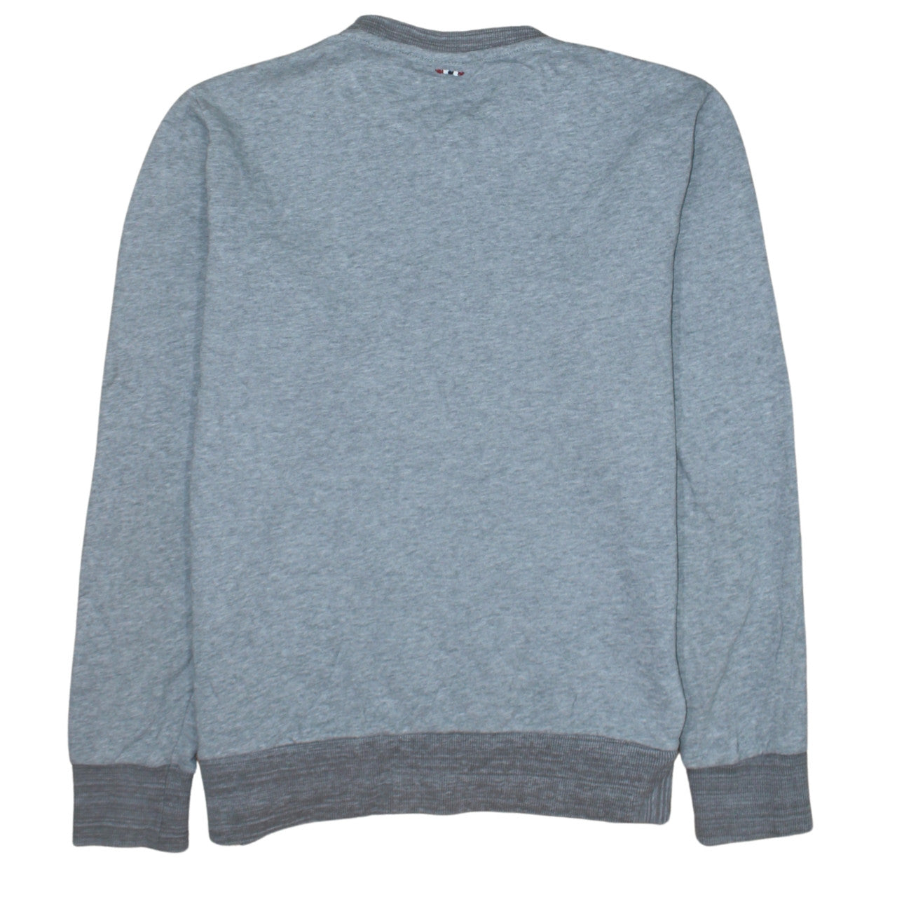 Napapijri Men's Grey Crew Neck Pullover Sweatshirt Size M