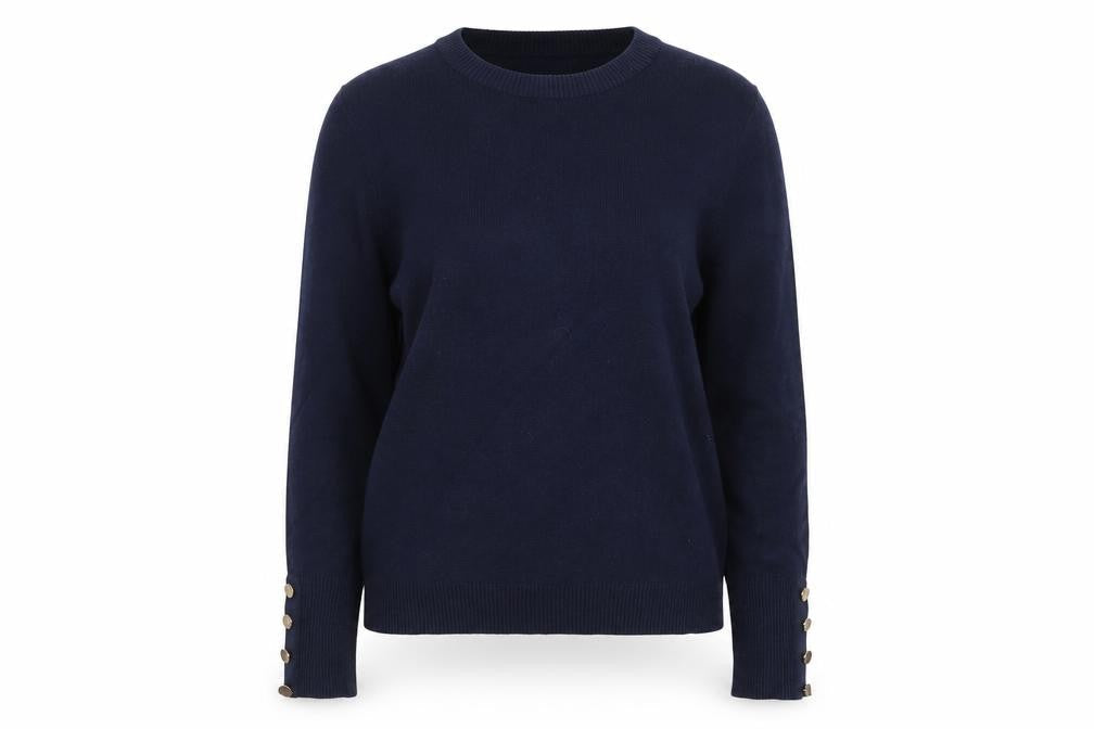 Farhi by Nicole Farhi Women's Navy Blue XL Crew Neck Jumper
