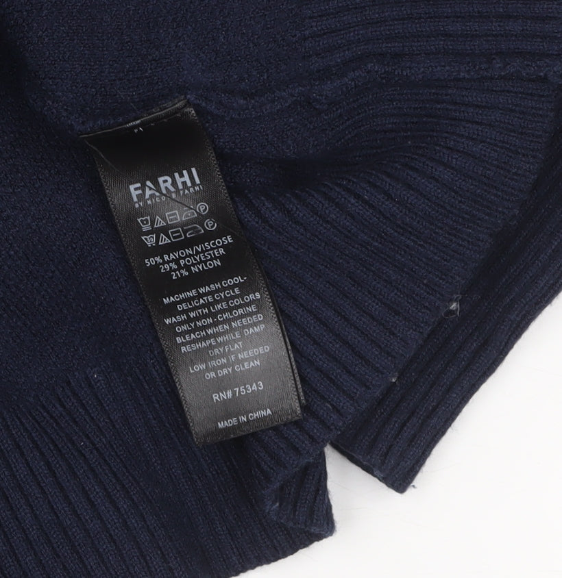 Farhi by Nicole Farhi Women's Navy Blue XL Crew Neck Jumper