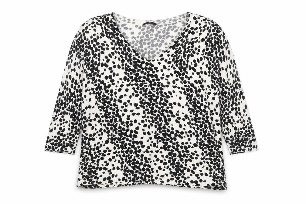 Evans Women’s Black Animal Print V-Neck Plus Size Pullover Jumper 26/28