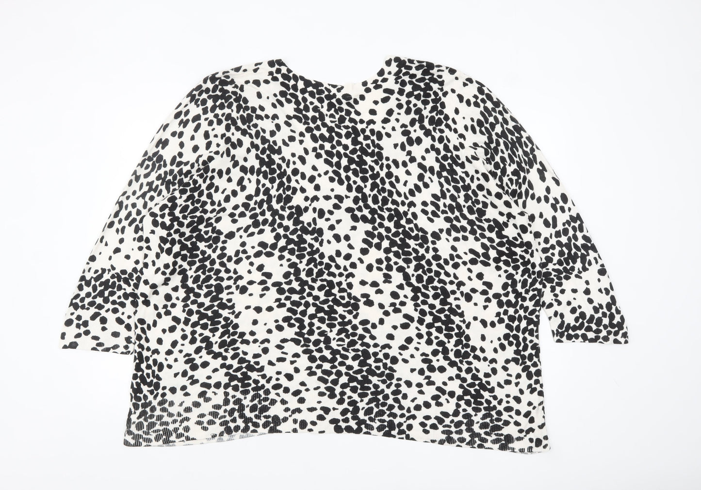 Evans Women’s Black Animal Print V-Neck Plus Size Pullover Jumper 26/28