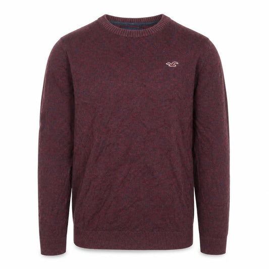 Hollister Men's Red Crew Neck Knit Pullover Jumper Size S