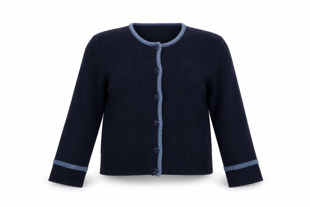 Zara Women Blue Knit Cardigan Small Lightweight Regular Fit