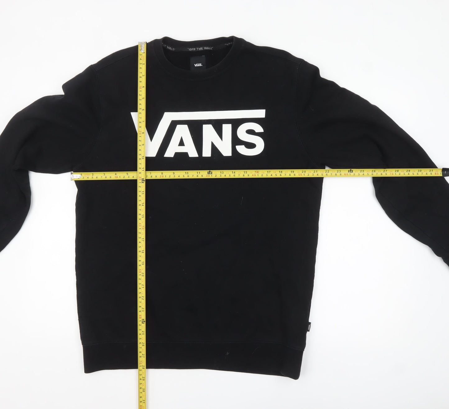 Vans Men's Black Logo Crew Neck Sweatshirt Medium