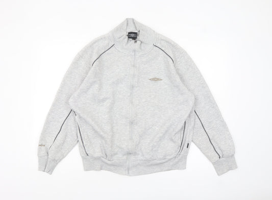 Umbro Mens Grey Full Zip Basic Jacket L Sportswear