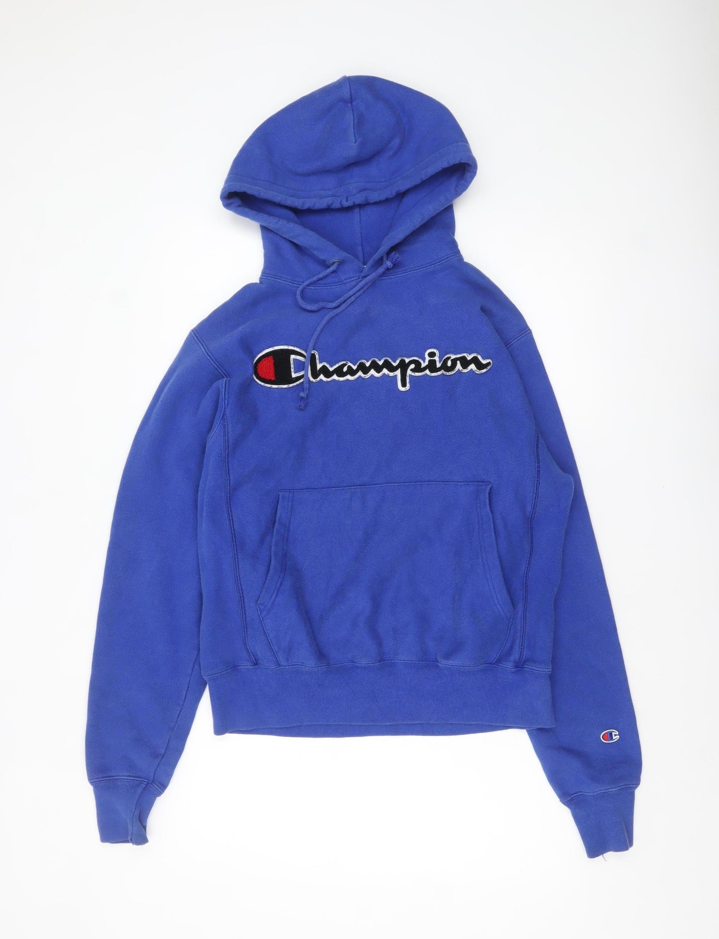 Champion Men's Blue Small Pullover Hoodie Reverse Weave Sports