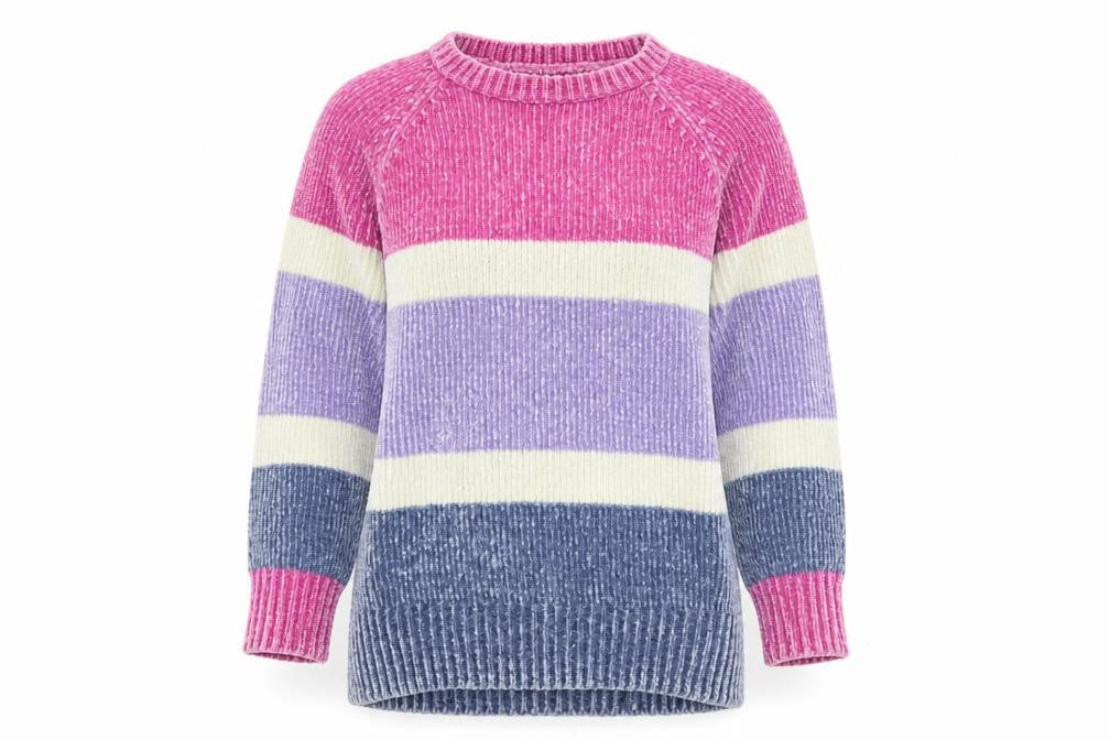 George Women's Multicoloured Striped Chunky Knit Jumper Size M 12-14