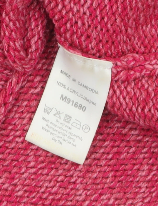 Next Women’s Pink Roll Neck Chunky Knit Jumper UK 10