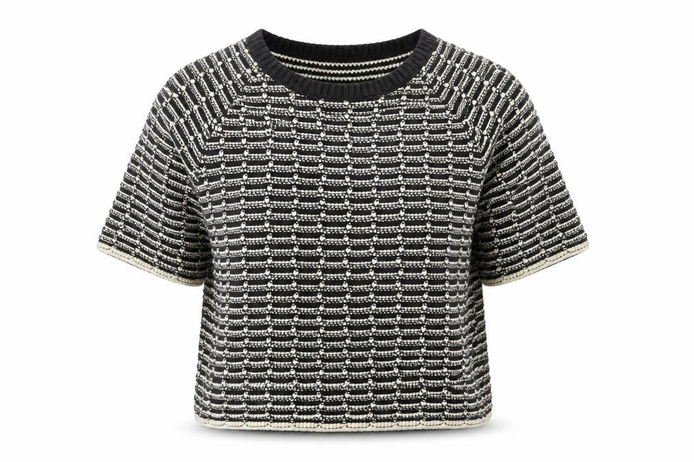 Next Women’s Black & Beige Knit Pullover Jumper Medium Cotton Blend