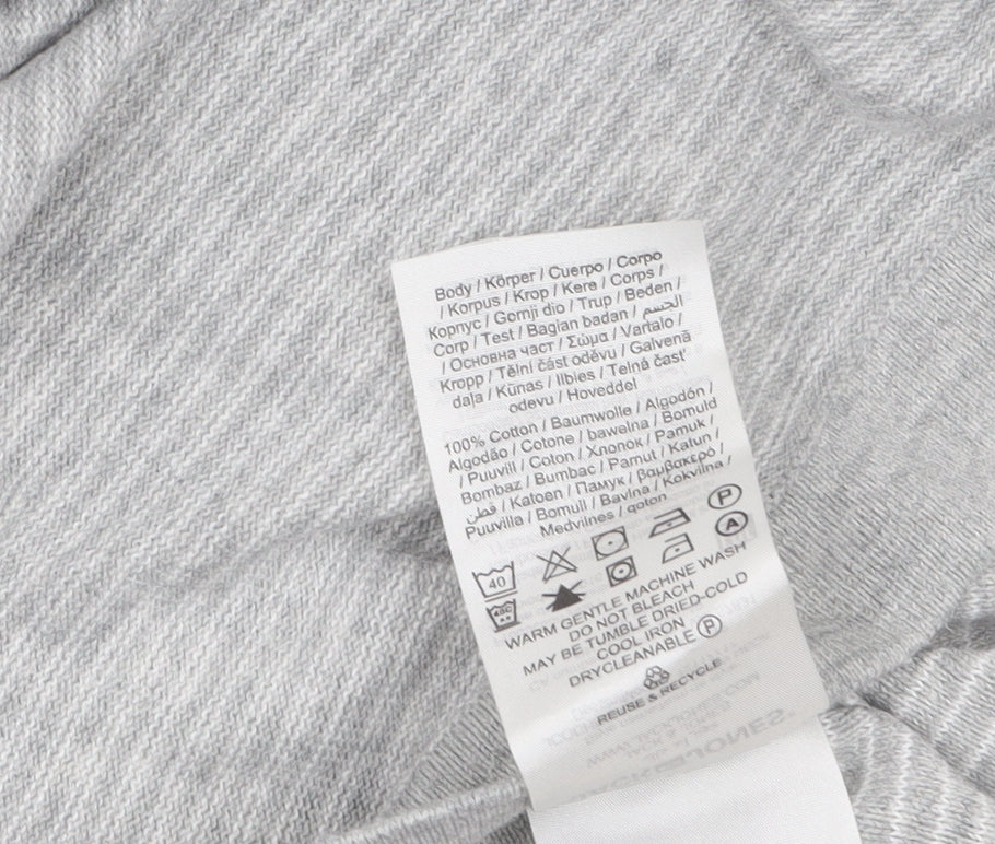 Jack & Jones Men’s Grey Cotton Pullover Jumper L
