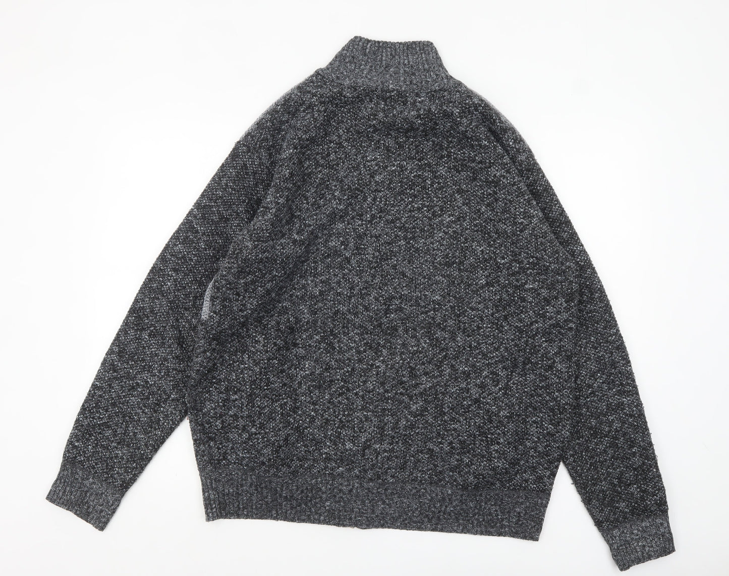 Max Men Grey 2XL Full Zip Knit Jumper for Men
