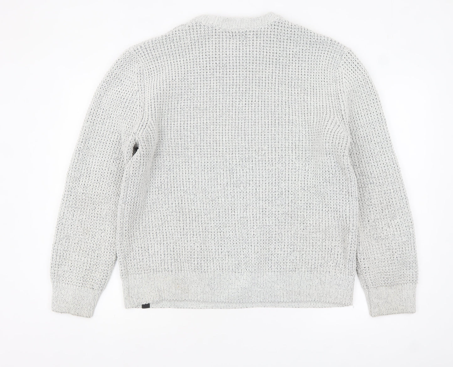 Next Men's Grey Chunky Knit Crew Neck Jumper Size L