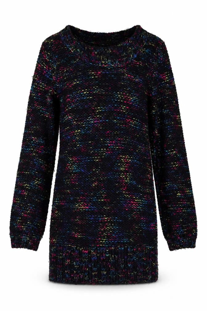 New Look Women's Multicoloured Chunky Knit Pullover Jumper Size 8