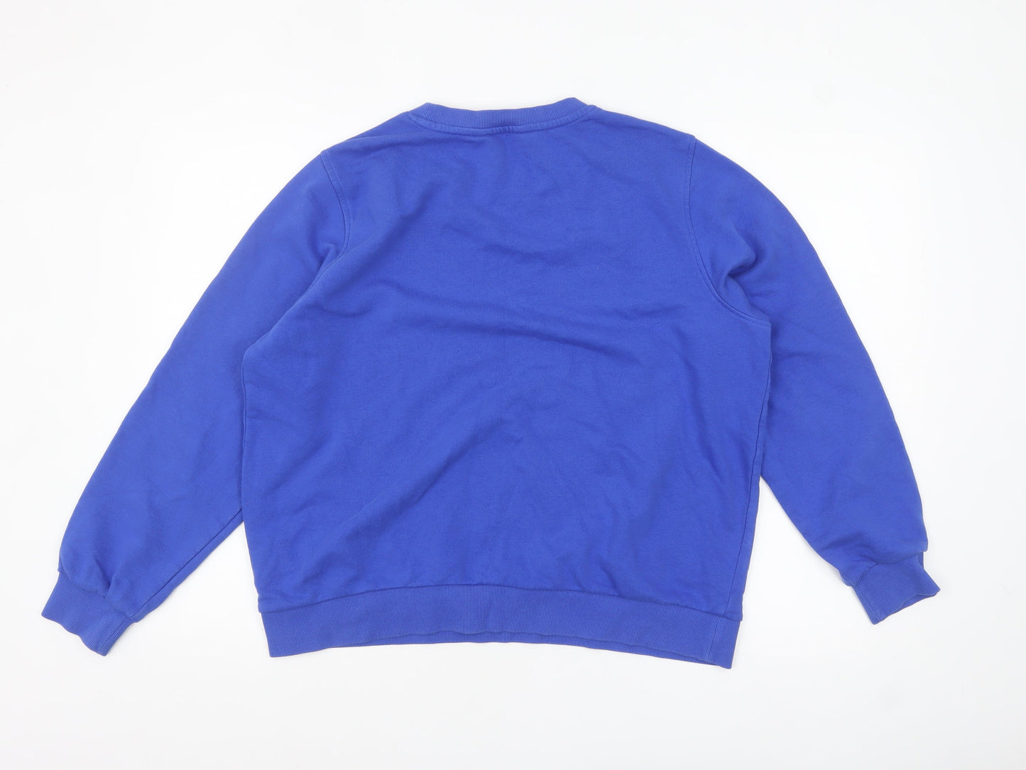 Marks and Spencer Women Blue Size 18 Cotton Blend Crew Neck Sweatshirt
