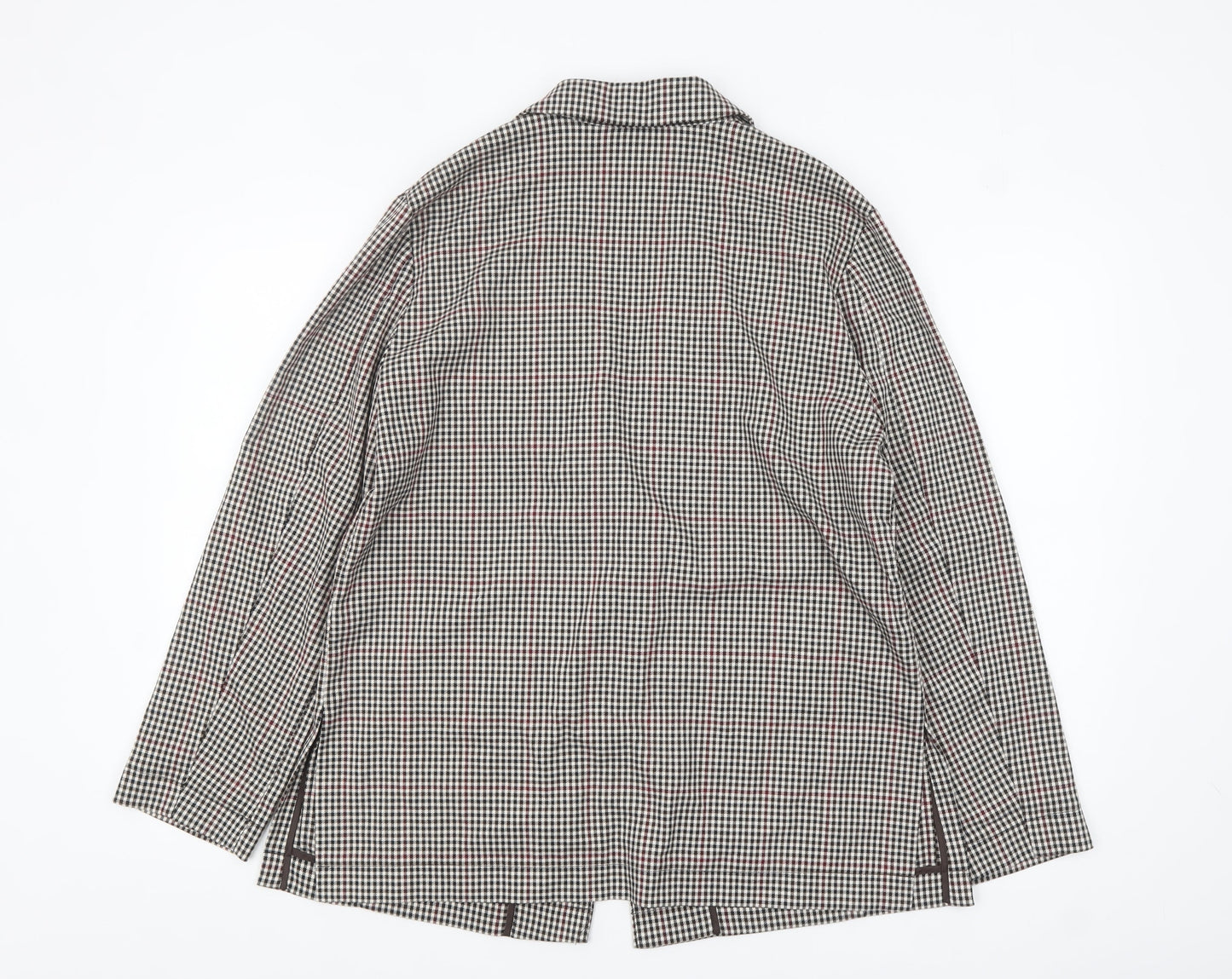 Bossini Women's Brown Check Blazer XL UK 16 Single-Breasted Jacket