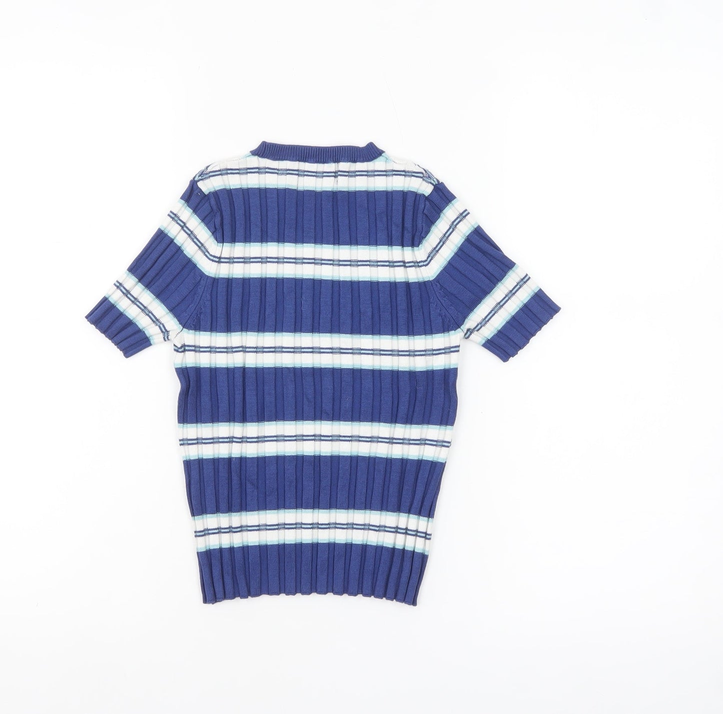 ASOS Design Women's Blue Striped Knit T-Shirt Size 4