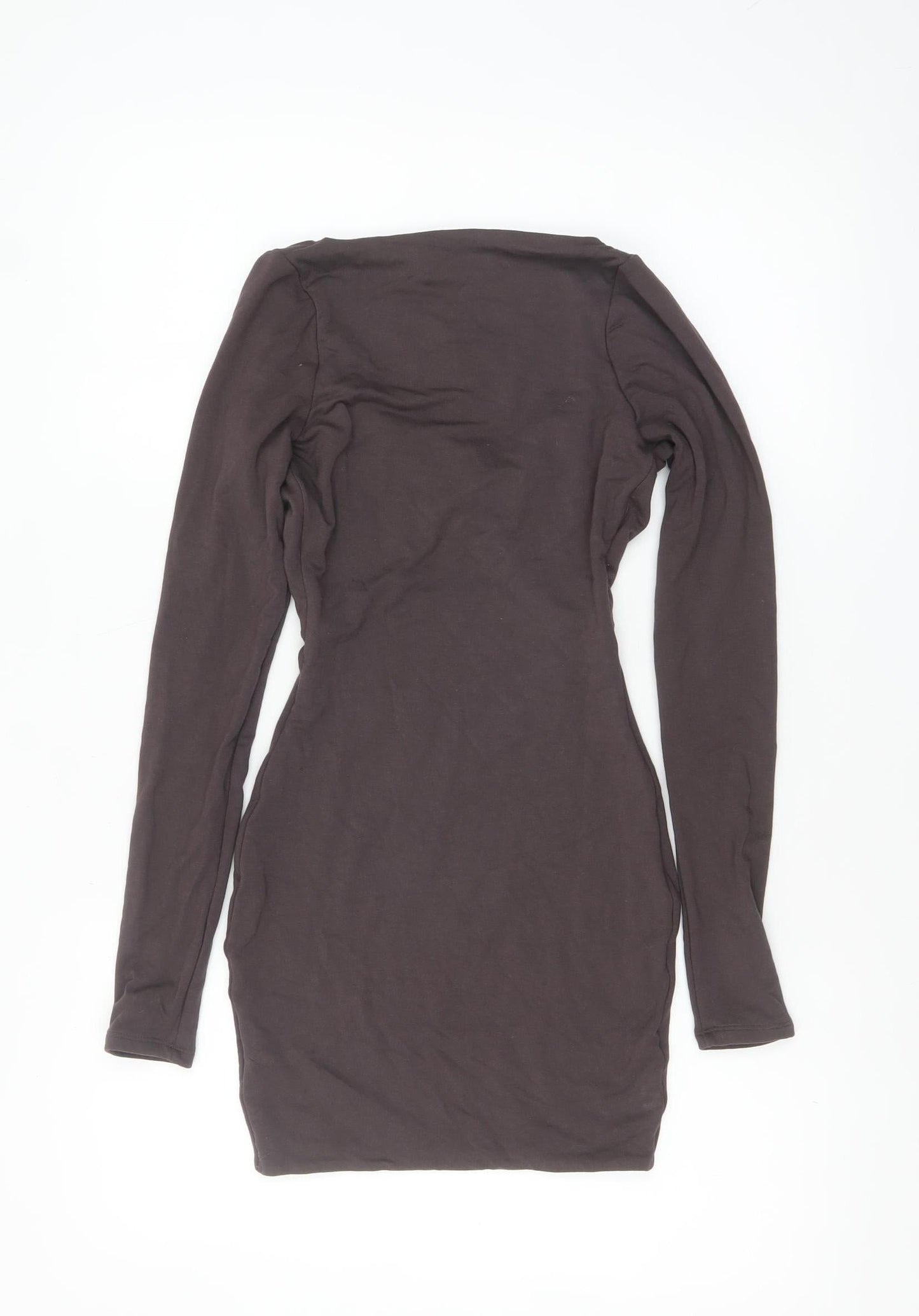 Oh Polly Women’s Brown Long Sleeve Bodycon Mini Dress Size 4