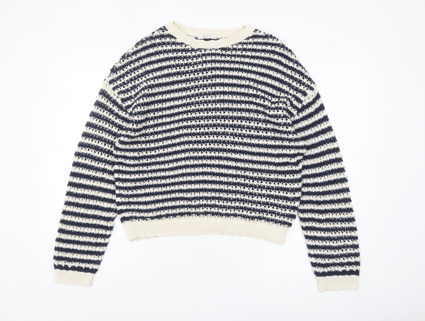 Tu Women’s Multicoloured Striped Knit Pullover Jumper Size 14