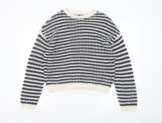 Tu Women’s Multicoloured Striped Knit Pullover Jumper Size 14