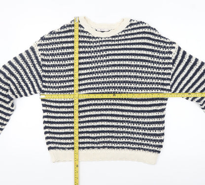Tu Women’s Multicoloured Striped Knit Pullover Jumper Size 14