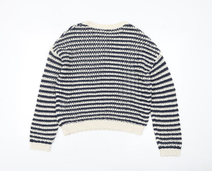Tu Women’s Multicoloured Striped Knit Pullover Jumper Size 14