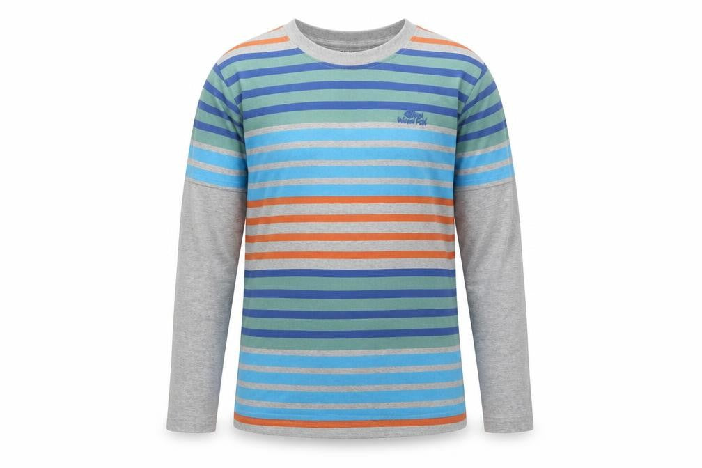 Weird Fish Boys Multicoloured Striped Long Sleeve Cotton T-Shirt 11-12 Years