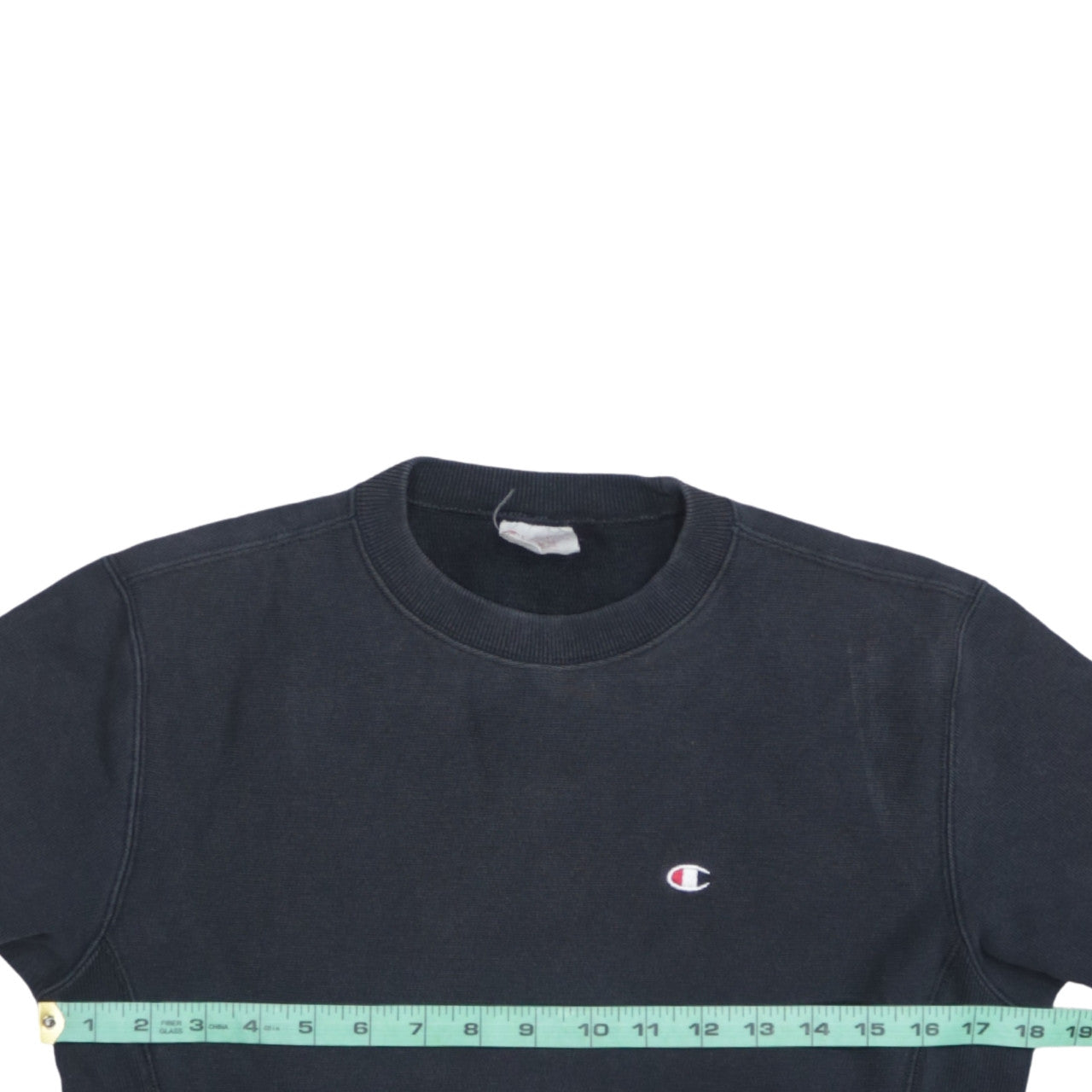Champion Men's Black Small Reverse Weave Crew Neck Sweatshirt