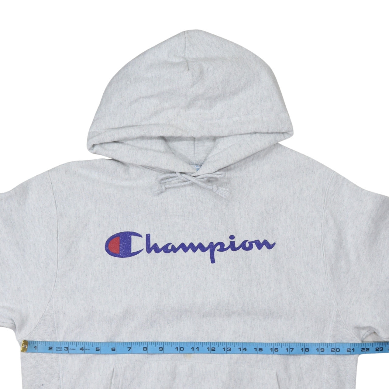 Champion Men's Grey Medium Pullover Hoodie Reverse Weave Logo Sweatshirt