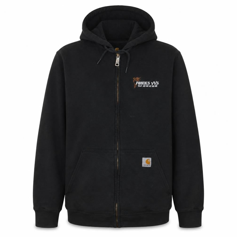 Carhartt Men's Black Full Zip Hoodie Size S Workwear Fleece