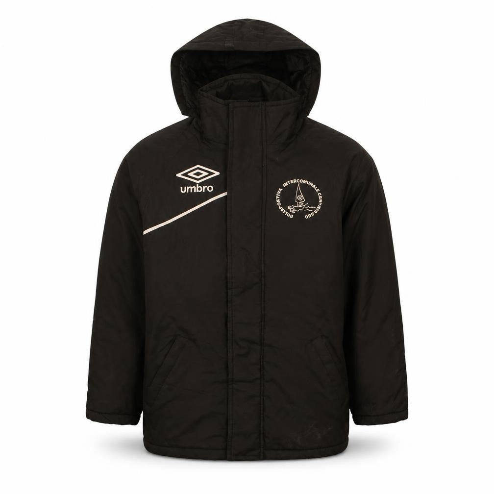 Umbro Men Black 2XS Hooded Lined Parka Jacket