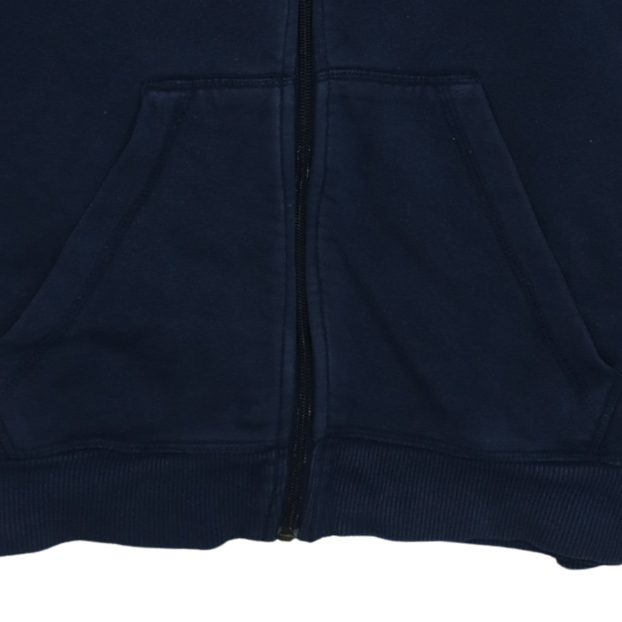 Adidas Men’s Blue Full Zip Hoodie Size S Fleece Logo Sweatshirt