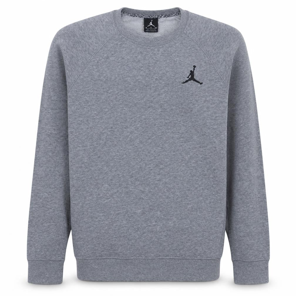 Jordan Men's Grey Crew Neck Sweatshirt Small Embroidered Logo Pullover
