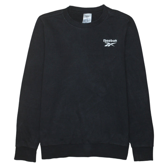 Reebok Men's Black Small Crew Neck Pullover Sweatshirt