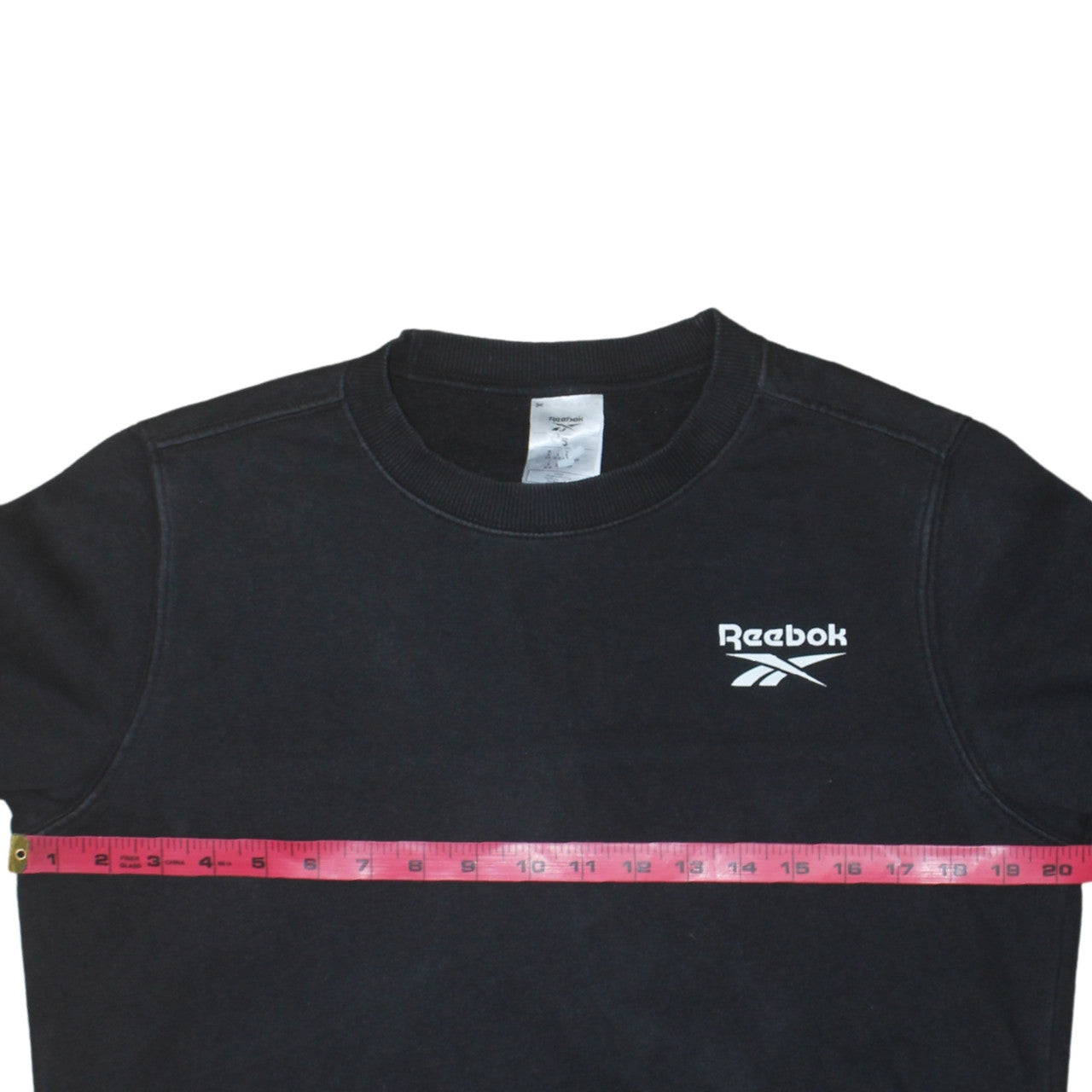 Reebok Men's Black Small Crew Neck Pullover Sweatshirt