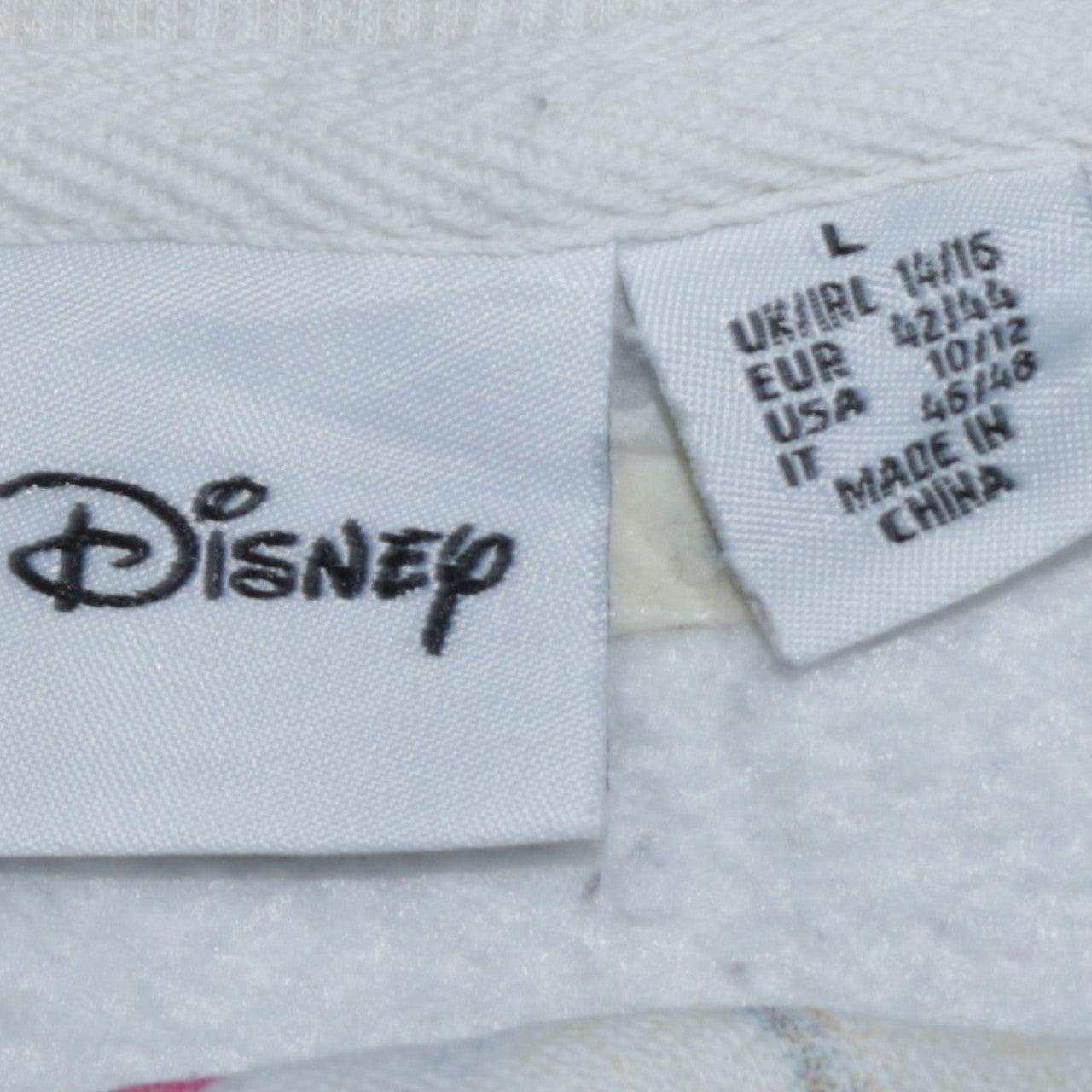Disney Dumbo White Sweatshirt Women's L 14/16 Crew Neck Pullover
