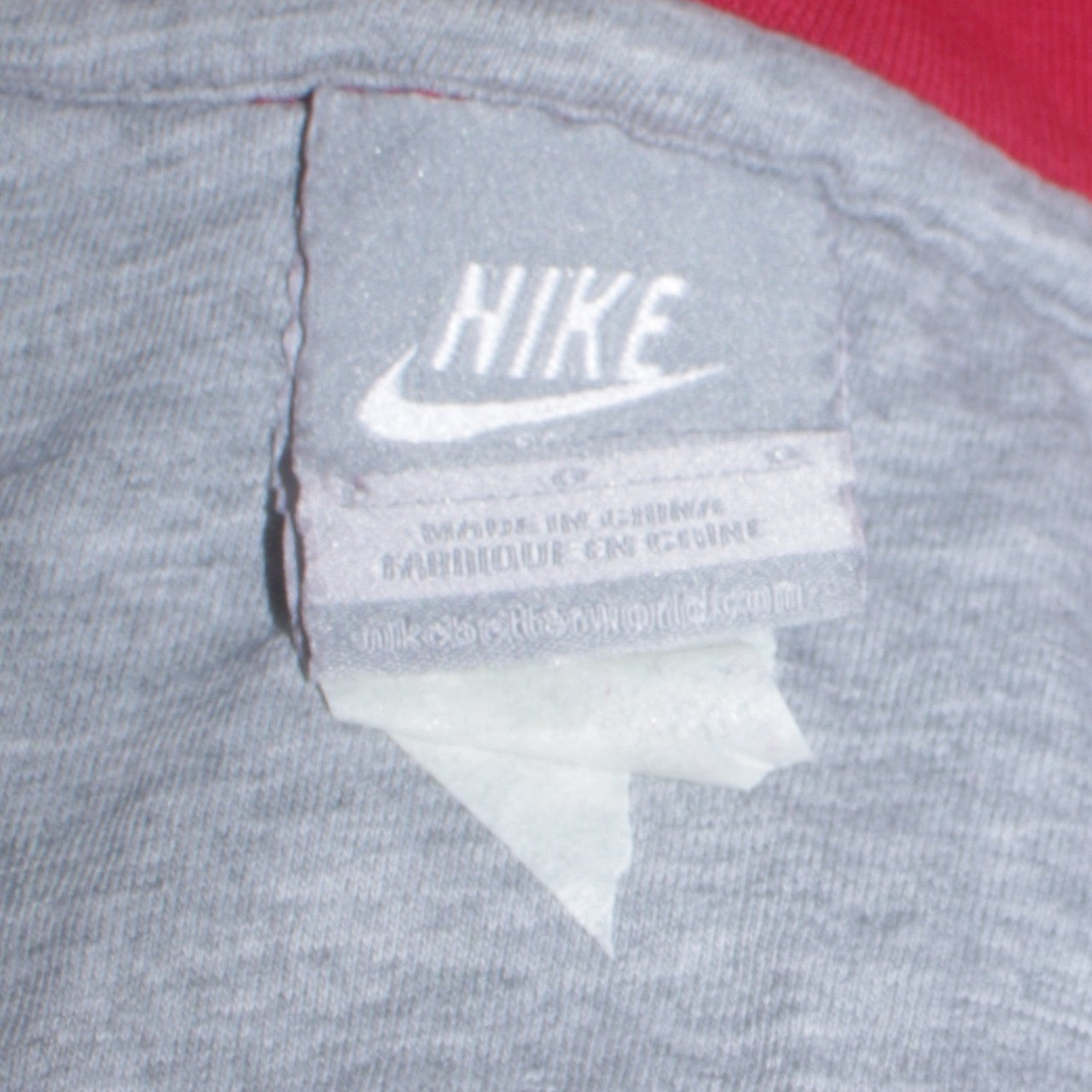 Nike Men's Red Full Zip Hoodie Sweatshirt Size M Cotton Blend