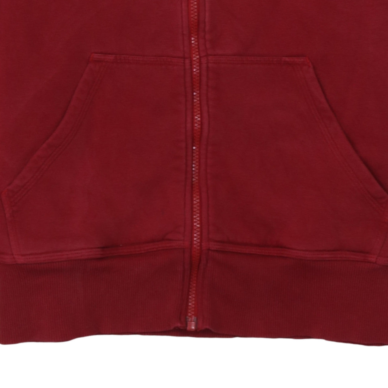 Nike Men's Red Full Zip Hoodie Sweatshirt Size M Cotton Blend