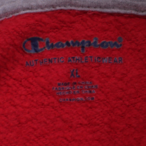 Champion Boys Red XL Pullover Hoodie Sweatshirt with Logo Detail