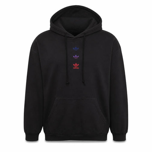 Adidas Womens Black Pullover Hoodie UK 12 Hooded Sweatshirt